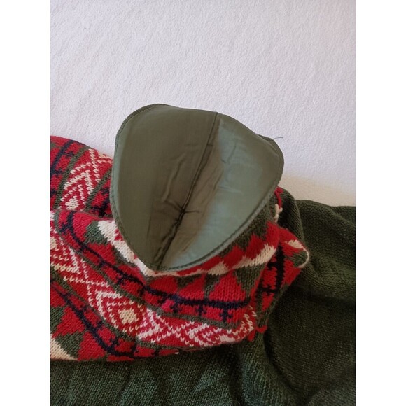 Vtg Koret Sweater SMALL Red Green Fair Isle Knit Grannycore Knit 90s Embroidered - Picture 8 of 10